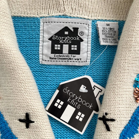 Native American Themed Vintage Dead Stock Cardigan new with Tags Women Size S - Picture 6 of 9